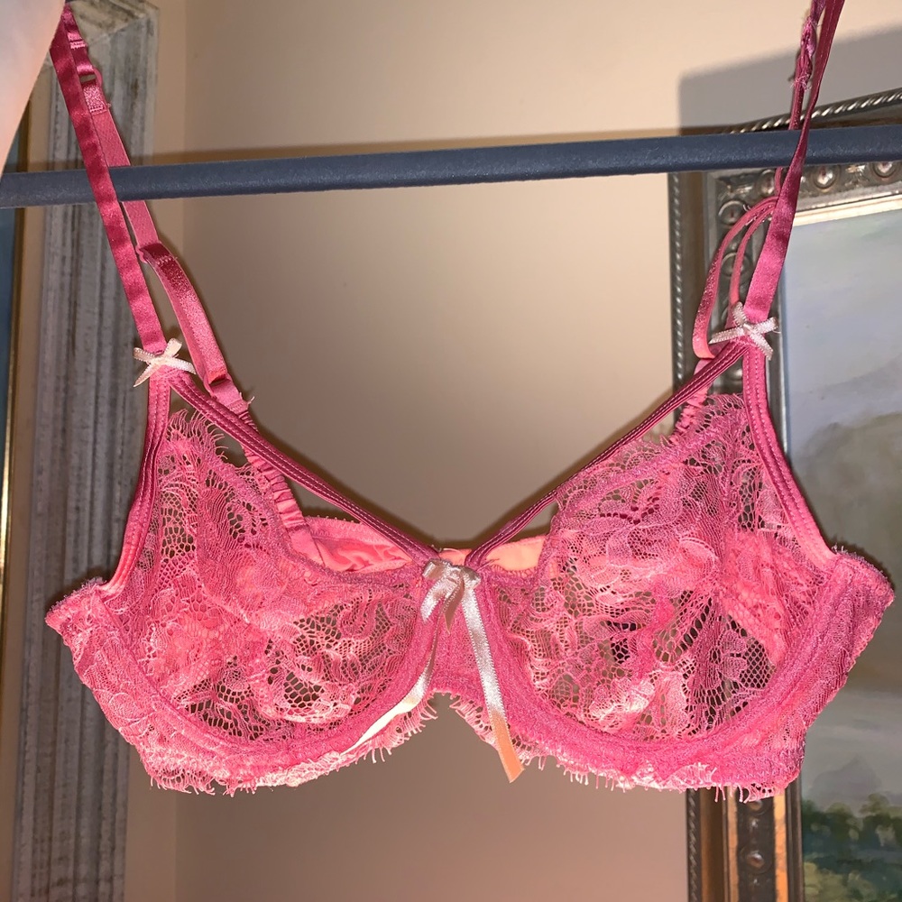 Heidi Klum Intimates Unlined Pink Cage Bra